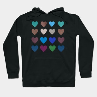 Lots of Little Patterned Hearts Hoodie